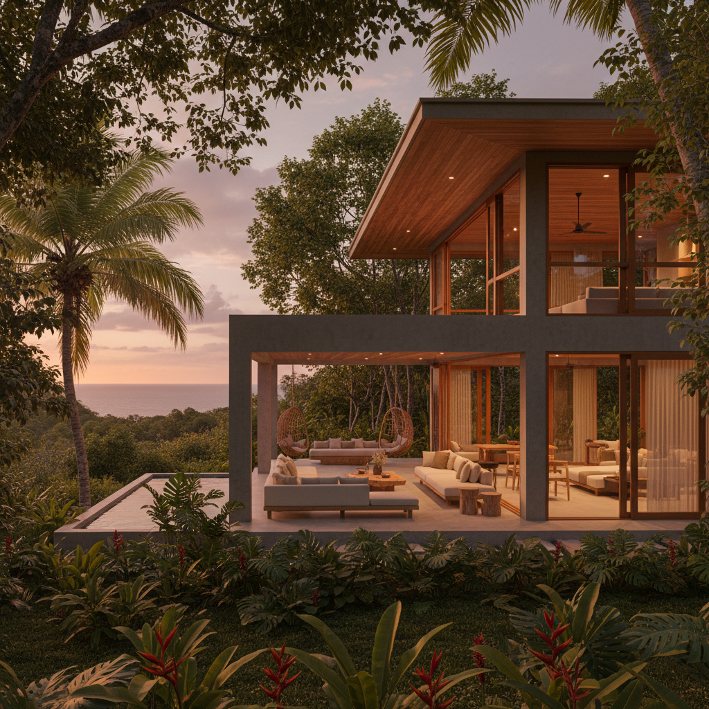 Villa Mar, a contemporary jungle-and-ocean home in Nosara